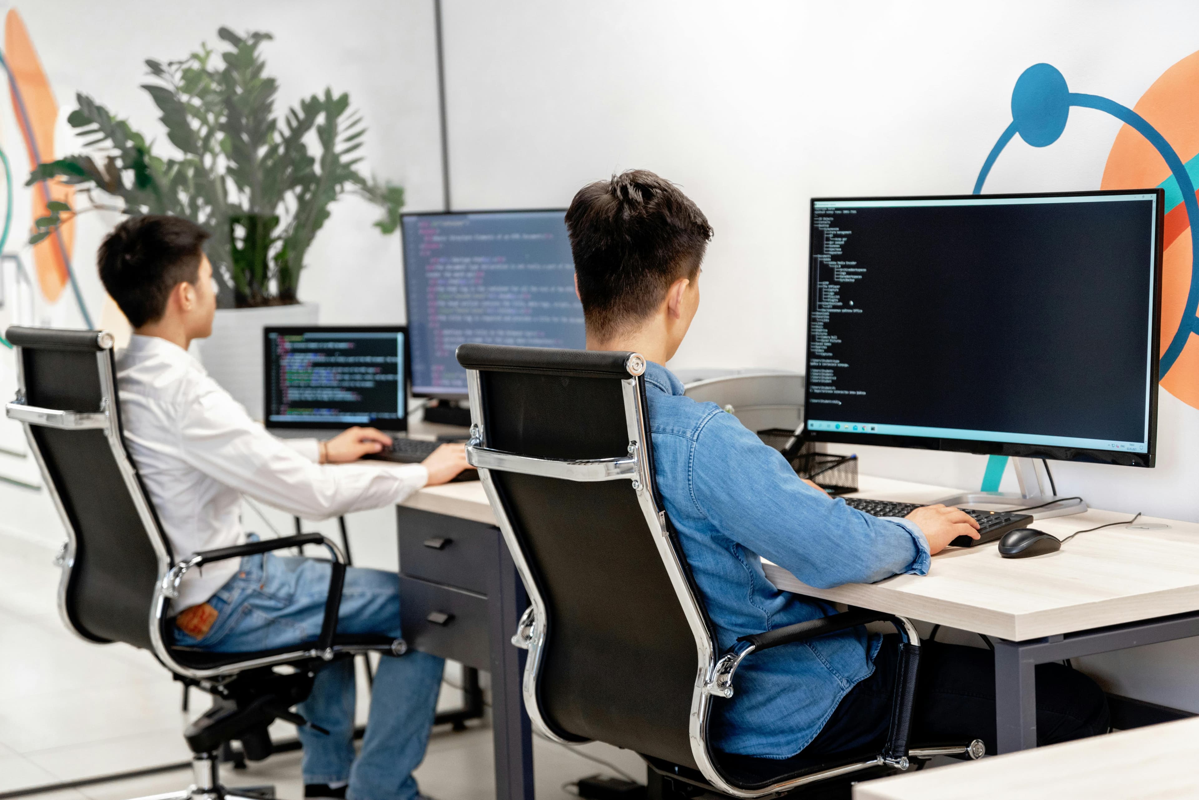 Developers working in the office